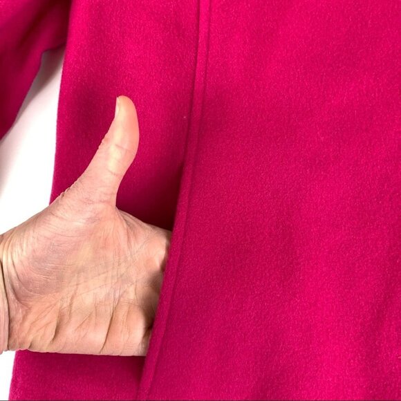 Manelli Melton Cloth Felt Pink Pea Coat size 12 - Picture 6 of 14